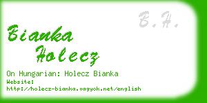 bianka holecz business card